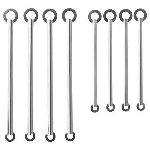 FRÖJDA Drink stirrer, set of 8, stainless steel