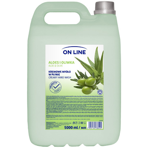 On Line Creamy Hand Wash Aloe & Olive 5L