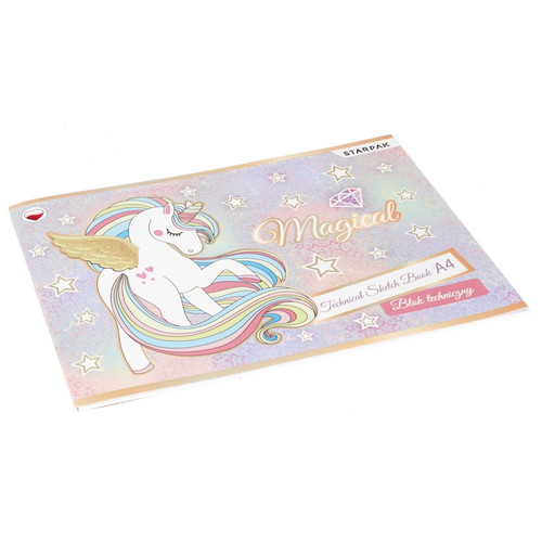 Technical Sketch Book A4 20pcs Magical Unicorn