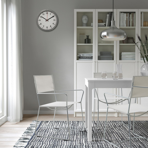 HÖGALT Chair, silver-colour/Älvsborg beige