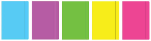 Paper Folder with Elastic Band A3 10-pack, assorted colours