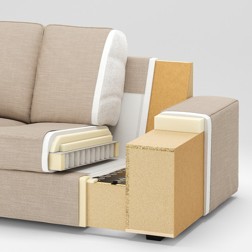 KIVIK 3-seat sofa, Tresund light beige