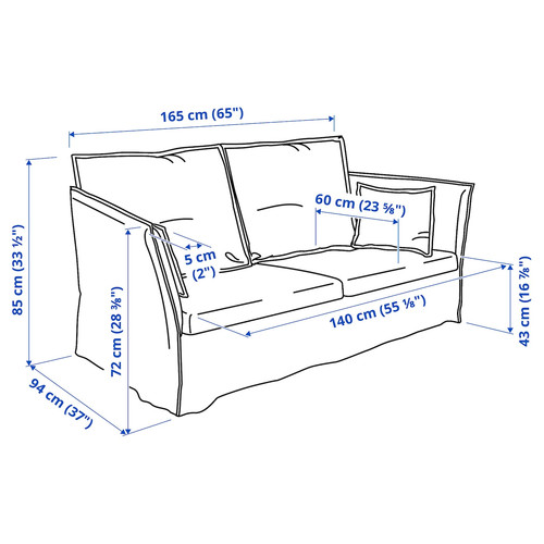 BACKSÄLEN 2-seat sofa, Katorp natural