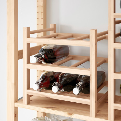 HUTTEN 9-bottle wine rack, solid wood