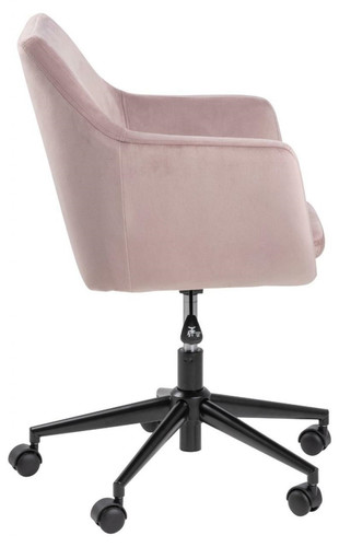 Swivel Desk Chair Nora, velvet, pink