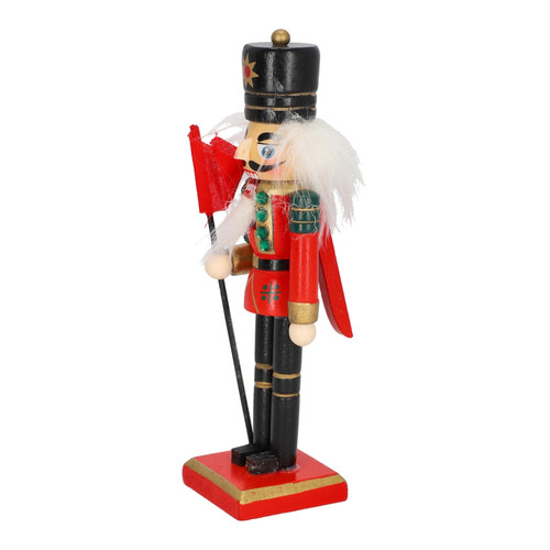 Nutcracker Christmas Decoration 15cm, red/cap