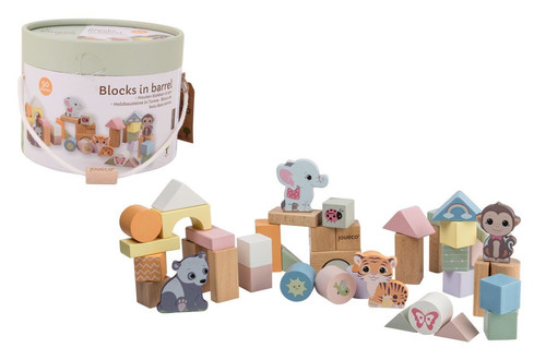 Joueco Wooden Blocks The Wildies Family 50pcs 12m+