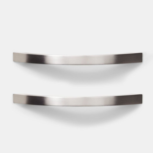 GoodHome Cabinet Handle Sabaku, brushed steel, hole spacing 22.4 cm, 2 pack