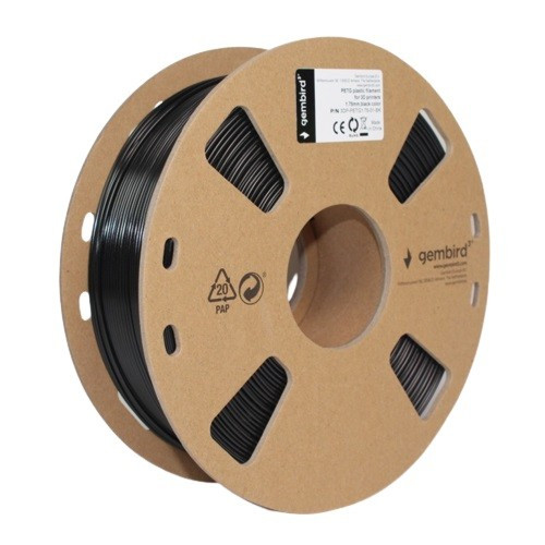 Gembird 3D Printer Filament PETG/1.75mm/1kg/black