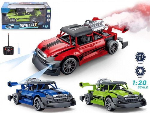 R/C Vehicle Speed with Smoke Effect, 1pc, assorted colours, 3+