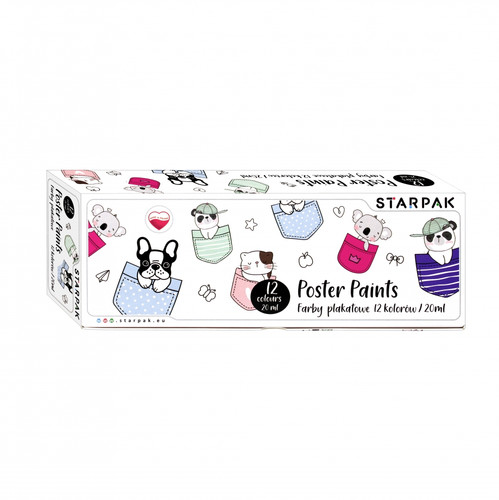 Starpak Poster Paints 12 Colours x 20ml Minis