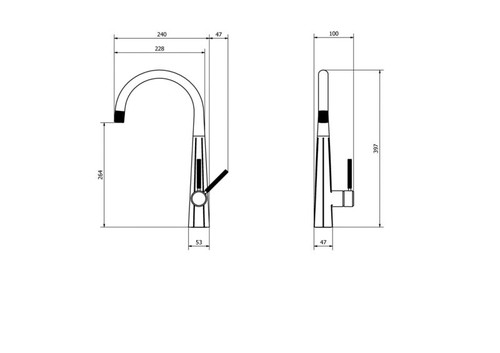 GoodHome Kitchen Tap Carya, steel