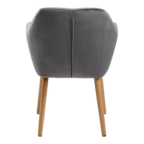 Upholstered Chair Emilia Velvet, dark grey