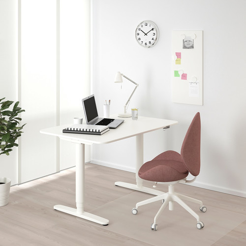 BEKANT Desk sit/stand, white, 120x80 cm