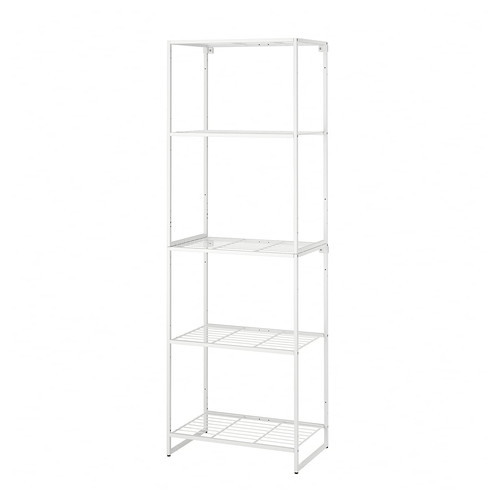 JOSTEIN Shelving unit, in/outdoor/wire white, 61x40x180 cm