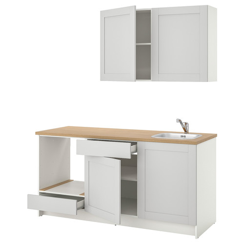 KNOXHULT Kitchen, grey, 180x61x220 cm