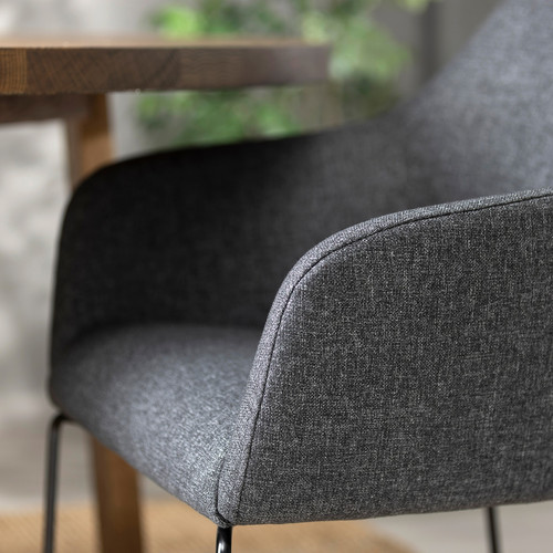 TOSSBERG Chair, metal black/Gunnared dark grey