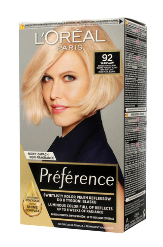 L'Oréal Feria Préférence Hair Dye Very Bright Blonde 92