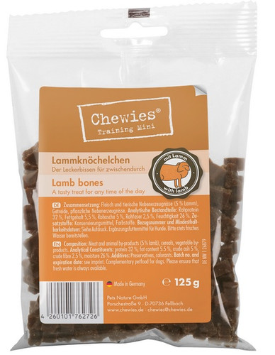 Chewies Dog Snack Lamb Bones 125g