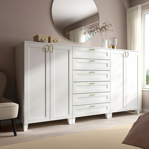 SANNIDAL Drawer front, white, 80x20 cm