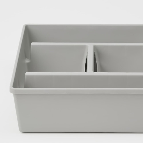 FÅNGGRÖDA Insert with compartments, light grey, 30x30x11 cm