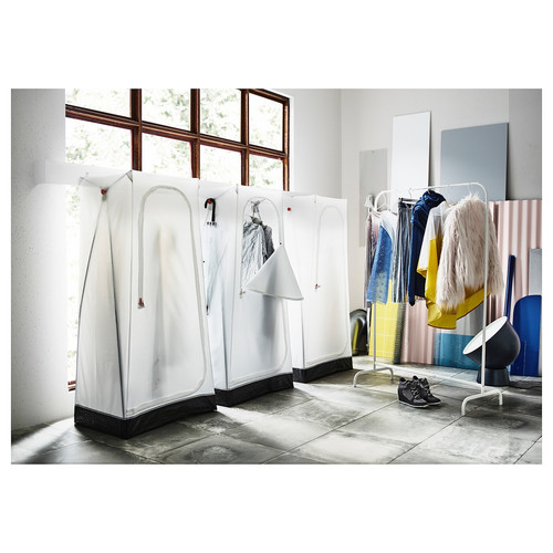 VUKU Wardrobe, white, 74x51x149 cm