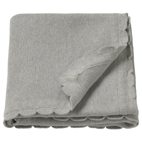 LEN Blanket, knitted/grey, 70x90 cm