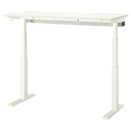 MITTZON Desk sit/stand, electric white, 140x60 cm