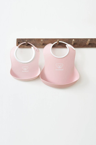 BABYBJÖRN Soft Bibs, Small & Big, Powder Pink