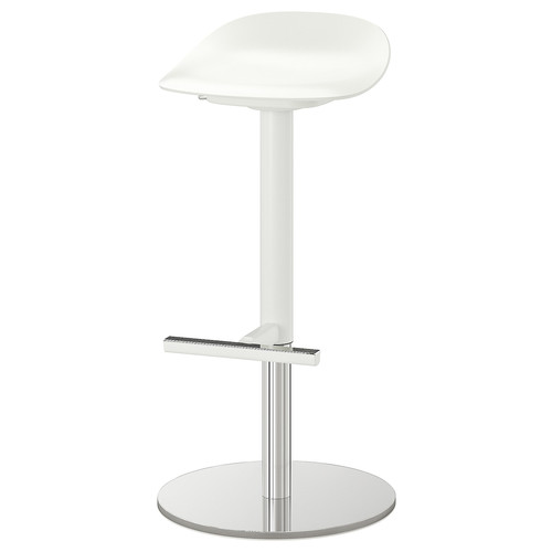 JANINGE Bar stool, white, 76 cm