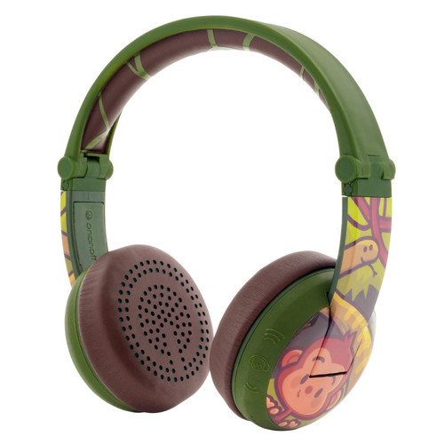 BuddyPhones Headphones Bluetooth Wave Monkey, green