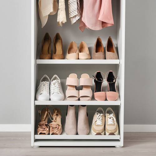 HJÄLPA Shoe shelf, white, 80x40 cm