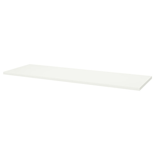 LAGKAPTEN Table top, white, 200x60 cm