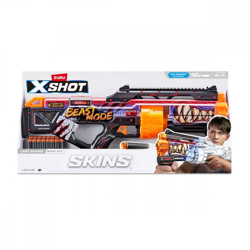 ZURU X-Shot Launcher SKINS LAST STAND Beast OuT 8+