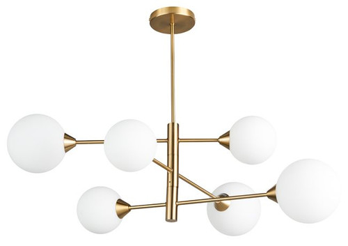 Italux Pendant Lamp Evora 6 x G9, gold