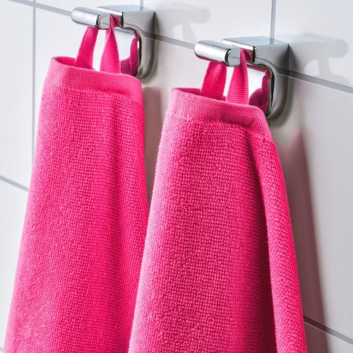 VÅGSJÖN Hand towel, pink, 50x100 cm