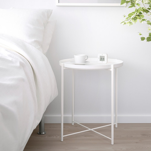 GLADOM Tray table, white, 45x53 cm