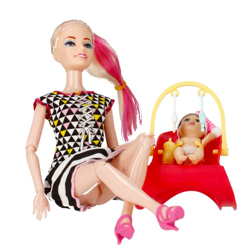 Doll 29cm with Baby, 1pc, assorted, 3+