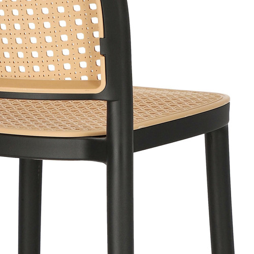 Bar Stool with Backrest Antonio, black