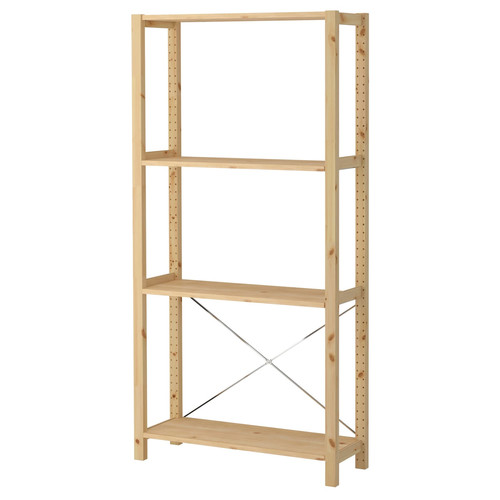 IVAR 1 section/shelves, pine, 89x30x179 cm