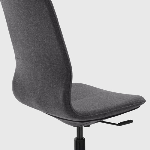 LÅNGFJÄLL Office chair, Gunnared dark grey/black, 68x68 cm