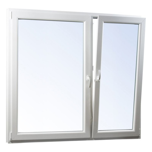 Casement/Tilt and Turn Window PVC Triple-Pane 1465 x 1435 mm, asymmetrical, white, right