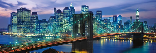 Clementoni Jigsaw Puzzle Panorama High Quality New York Brooklyn Bridge 1000pcs 10+
