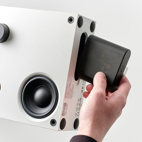 VAPPEBY Bluetooth speaker, white/gen 3, 20x20 cm