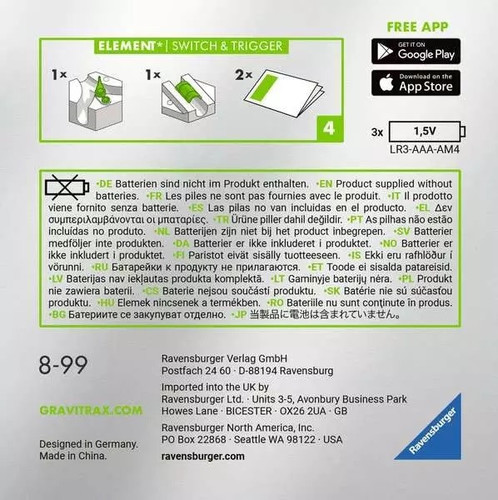 Ravensburger Gravitrax Element Switch & Trigger 8+