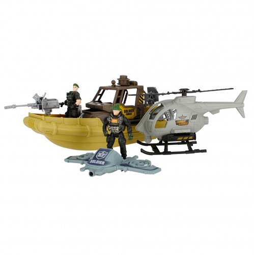 Special Combat Military Boat & Helicopter 3+