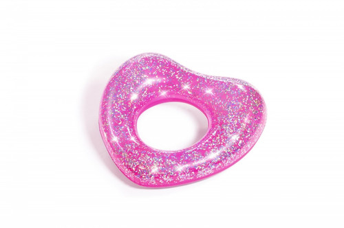 Bestway Inflatable Swim Ring Heart Glitter 91cm 10+