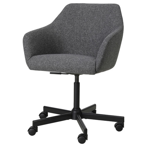 TOSSBERG / MALSKÄR Swivel chair, Gunnared dark grey/black