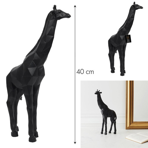 Decorative Figure Giraffe 40cm, black