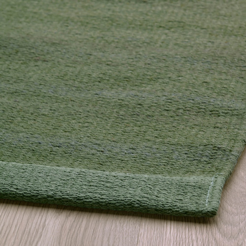 TIDTABELL Rug, flatwoven, green, 80x150 cm